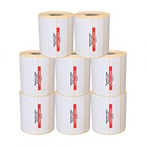 &Eacute;tiquette Thermique 80x50 mm | Pour Imprimante Thermique - Impression Durable - 8 Rouleaux - 4000 &Eacute;tiquettes Thermiques (Labex Label, neuf)