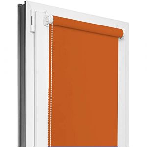 Estika Store occultant sans perçage - Largeur du Tissu - 80 cm x 150 cm - Orange - Stores à enroulement pour fenêtres sans percer, Stores Klemmfix pour fenêtres à l'intérieur (Estika, neuf)