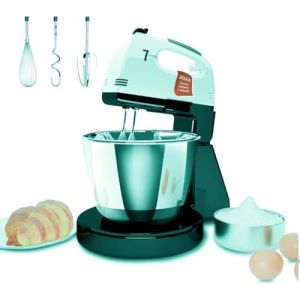 Batteurs sur socle, 7 vitesses avec bol en acier inoxydable 3QT, batteur sur socle et &agrave; main avec crochet p&eacute;trisseur, fouet, batteur m&eacute;langeur pour la cuisson (ER2) (Yeo Cloud Anthology Store, neuf)