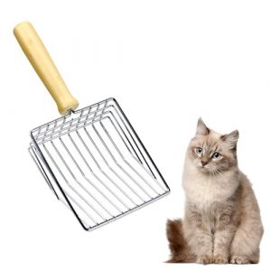 Pelle à Llitière pour Chat, Cat Litter Scoop, Pelle à Litière Lapin, avec Poignée en Bois Confortable, Distance Entre Les Fuites de Sable : 7 mm - pour litière (Shenzhenshioujiedadianzishangwuyouxiangongsi, neuf)