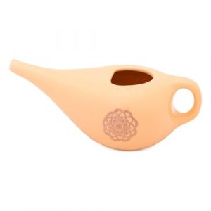 bodhi POT DE NETI, pichet Neti en c&eacute;ramique avec mandala, pichet pour rin&ccedil;age nasal ou douche nasale, pot de Nethi I (Bodynova GmbH, neuf)