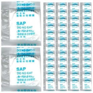 HoveeLuty Lot de 50 gels absorbants pour Toilettes Portables, solidifiants et d&eacute;sodorisants pour Urine, avec Sac d'emballage Soluble dans l'eau, pour Toilettes de Camping (thouandWei, neuf)