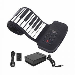 Clavier de Piano 88 Touches Enroulable en Silicone - Portable et &Eacute;ducatif pour D&eacute;butant et Professionnel - Utilisation &agrave; la Maison ou sur Sc&egrave;ne (Kintams, neuf)