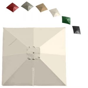 VLKLPZAHAK Rectangle Toile De Rechange pour Parasol Déporté 4x3m Auvent De Rechange Parasol De Jardin avec Air Vent Tissu De Remplacement Parasol 8 Baleines(Beige,4x3m (13x9.8ft)) (Run Pu shop, neuf)