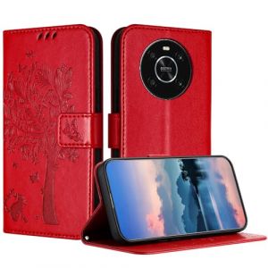 JayModCase Coque pour Huawei Honor Magic 4 Lite/X30/X9 5G/4G, Coque Portefeuille Housse Cuir avec Porte Cartes et béquille Fermeture magnétique Étui pour Huawei Honor Magic 4 Lite - Rouge (HXM STORE - EU, neuf)