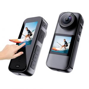 Xilecam Cam&eacute;ra Sport Double &eacute;cran 4K 60FPS Cam&eacute;ra &eacute;tanche &agrave; &eacute;cran Tactile HD de 2,2 Pouces Camera Moto Anti-Secousse et Accessoires de Montage Adapt&eacute; aux Sports de Plein air et au Cyclisme (xilesports, neuf)