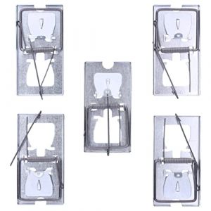 ToolSpace | Lot de 5 Pièges à Souris | 105x60 mm | Tapette en Acier Galvanisé Réutilisable | Tapettes à Souris | Efficace Tapette pour Mort | Dératisation Rapide | Attrape Mulots | Interieur Exterieur (ToolSpace, neuf)