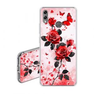JEZSTHAI Coque Compatible avec Honor 8X Housse Silicone TPU Transparente Souple Antichoc,&Eacute;tui de Protection avec Motif Dessin Esth&eacute;tique,Rose (KARSTHAI, neuf)