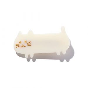 Pince &agrave; cheveux en plastique motif chat de dessin anim&eacute;, barrettes &agrave; cheveux mignonnes en forme d'animal de dessin anim&eacute;, accessoires pour cheveux pour femme (beige) (YANMINGWENHUA, neuf)