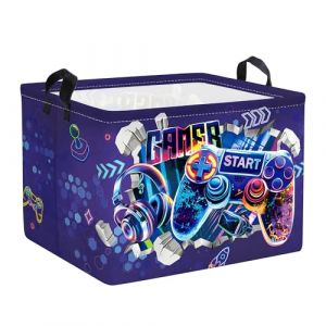 Clastyle Panier Rangement B&eacute;b&eacute; Manette de Jeu Corbeille &agrave; Linge Sale Gar&ccedil;on Fille pour V&ecirc;tement Boite de Rangement Jouet pour Salle de Bain Chambre &agrave; Coucher,3D Violet,40 * 30 * 30 cm (Changtian_Im&Ex, neuf)