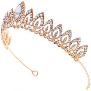 Beaupretty hair charms couronne de noel robe gala christmas garland robe pour soiree robe soiree Mariage gâteau femmes tiare sirène Couronne pour la mariée couronne de mariée alliage Golden (lorianca, neuf)