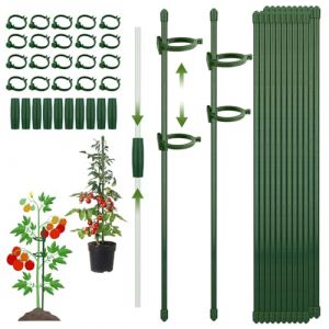 Tuteurs pour Plantes, 20 Pièces Tuteur Plante Interieur, 20 Tiges de Plantes Clips, 10 Tiges Tube d'extension, support pour plantes, treillis pour tomates, treillis pour plantes d’intérieur, pour le j (BorzenkovPromotion OÜ, neuf)