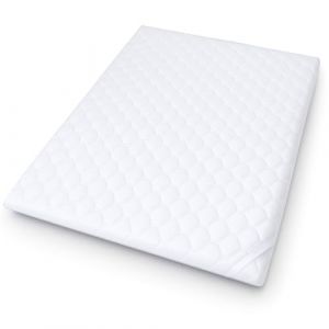 Surmatelas 130x200 cm &ndash; Hypoallerg&eacute;nique et Lavable, Confort Ergonomique &ndash; Mattress Topper 5 cm Doux pour Un Sommeil R&eacute;parateur sans Douleur de Dos (Wool-Stam, neuf)