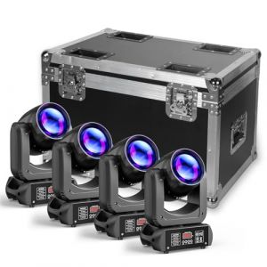 Lot de 4PCS 150W Lyre LED Projecteurs dmx512 avec 1 &eacute;tui de Transport Case Flight Case (CHENGZHUO STORE, neuf)