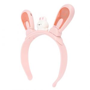 Bandeau Oreilles de Lapin Lumineux, Balan&ccedil;oire Automatique, Plusieurs Effets de Lumi&egrave;re, LED Rechargeable, Casque Oreilles de Lapin (HONG SE XI, neuf)