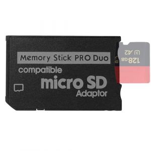 QUMOX Adaptateur Micro SD vers Memory Stick Pro Duo, Compatible PSP 1000/2000/3000, Appareil Photo Sony, Handycam – Jusqu'à 128 Go (SHOWYAN LIMITED, neuf)