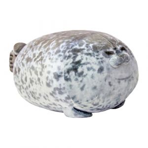 CHUNLINLAODA Oreiller De Phoque Animaux en Peluche Phoque Peluche Animaux Marins Plush Pillow Stuffed Oreiller Marine Peluche Animal Mignon rembourré Souple Jouets Coussin Mignon Poupée (Gris) (YUNLETONG, neuf)