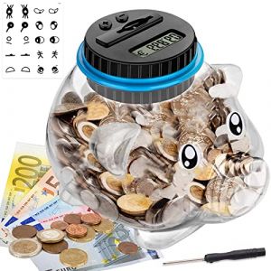 Tonsooze Tirelire Electronique, Tirelire numérique avec écran LCD Automatique Comptant Money Box, Grande Tirelire 1,8L ave Tournevis comme Cadeau pour Enfants, pour Noël, Anniversaire Cadeaux (MARKET MAROTTA FRANCESCO, neuf)
