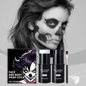 EONFAVE Peinture corporelle, blanc et noir, crème mélangable (EONFAVE BEAU, neuf)