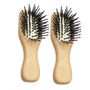 Beaupretty 2pi&egrave;ces Brosse &agrave; Cheveux Bois avec Picots de Bambou Mini Brosse &agrave; Cheveux pour Voyage pour Hommes et Femmes (kiLIHK, neuf)
