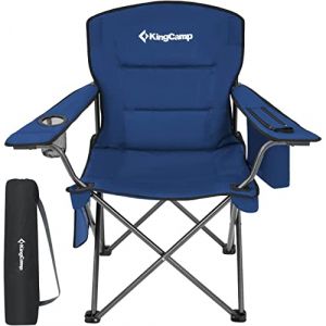 KingCamp Chaise de Camping Pliante Légère avec Porte-gobelet, Chaise Pliante Portable, Fauteuil Camping avec Sac de Rangement Charge 136kg pour Randonné Pique Nique Pêche Jardin Plage (KingCamp EU, neuf)