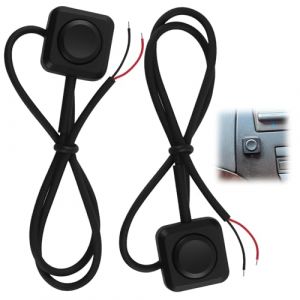 Lot de 2 Boutons Poussoirs 12V 24V, Mini Interrupteur 12V Momentan&eacute; avec C&acirc;ble 300 mm, Montage en Surface avec Adh&eacute;sif, Interrupteur &agrave; Poussoir Compact pour Voiture Bateau Industrie &Eacute;lectronique (JiaHeHe, neuf)
