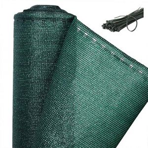 WOLTU Brise-Vue 1,5x10 m, Filet d'ombrage Clôture d'ombrage en Tissu HDPE 150 g/m², Résistant aux UV, Protection Contre Le Vent, Les Intempéries pour Jardin, Balcon, avec Attaches de Câbles, Vert (WOLTU GmbH, neuf)