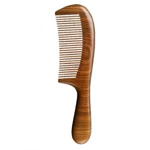 Peigne en bois &ndash; Peigne en bois pour femme | Peigne &agrave; cheveux en bois | Peigne &agrave; dents larges | Peigne d&eacute;m&ecirc;lant fait main | Peigne &agrave; cheveux boucl&eacute;s, masseur du cuir chevelu, peigne d&eacute;m&ecirc;lant en bois (eurt, neuf)