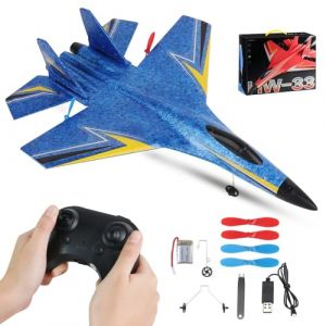 RNPKZ Avion Télécommandé, F22 RC Avions Radiocommandé, 2.4 GHz Avione Télécommandé Avions RC pour Enfants, Avion de Chasse Radiocommandé, Planeur Volant Télécommandés pour Débutants Enfants Adultes (bai wei ju shangmao, neuf)