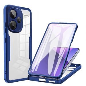 SEAHAI Transparente Coque pour Xiaomi Redmi Note 13 Pro+ 5G/Plus 5G, avec L'&eacute;cran Int&eacute;gr&eacute; &Eacute;tui, 360 &deg; Compl&egrave;te Protection Rigide PC + TPU Bumper Silicone Militaire Antichoc Housse. Bleu (Liner-EU, neuf)