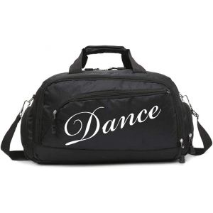 Sac de sport pour filles pour ballet, danse, entraînement, sport, pom-pom girl, gymnastique, week-end, voyage de nuit, taille cabine, Noir , 45 x 20 x 25 cm, sac de danse mignon pour filles (RTMYOR, neuf)