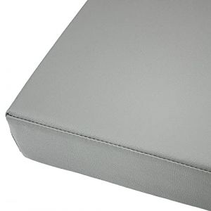 KicKiq Coussin de banc d'extérieur imperméable en cuir PU pour banc de jardin 2 ou 3 places avec fermeture éclair pour balancelle (gris, 160 x 40 x 5 cm) (Zoomlie, neuf)