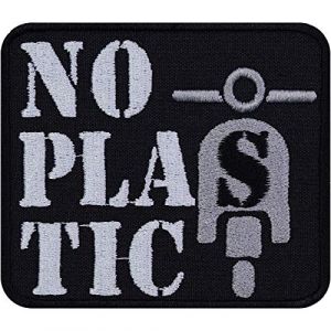 Écusson Thermocollant Moto NO PLASTIC DIY Écusson Biker Patch Rocker Écusson à coudre/à repasser | Écusson pour les fans de Vespa Application pour vestes/jeans/sacs | 79x68mm (EXPRESS-STICKEREI, neuf)