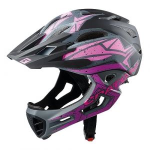 Cratoni C- Maniac Pro Casques de vélo Unisexe-Adulte, Noir/Rose/Violet Mat, M-L (Wetterladen - Freizeit- und Sportartikel, neuf)