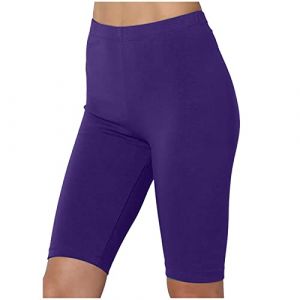 Shorts De Sport pour Femme Couleur Unie Amincissant Pantalon Court De Yoga Taille Haute Legging Short De Sport Femme &Eacute;lastique Respirant Confortables Jogging Yoga Et Fitness (Wyongtao❖, neuf)