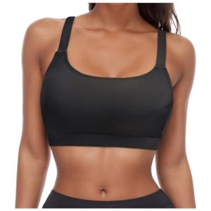 Haut de Bikini pour Femme Haut de Maillot de Bain | Push-up Sexy Cou Suspendu Haut de | Haut de Bikini Bandeau | Top Bandeau Femme Noir | Bretelles Amovibles et sans Bretelles | Haut de (Y3-Black, S) (Qersh, neuf)