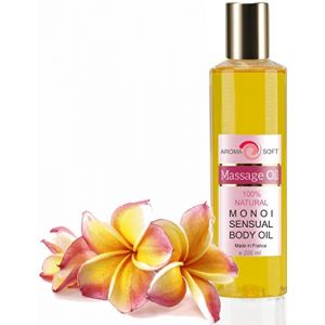 Huile de Massage Monoï, Relaxante et Aphrodisiaque, Hydratante et Adoucissante, Pour tous types de Massage, 200 ml (Smart Home France, neuf)