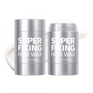 Barre de cire pour cheveux, slick stick pour cheveux, cire de coiffage non grasse Pomade stick slick back Hair stick sleek finish Styling Wax stick pour cheveux épais et bouclés (Beliky Girl, neuf)