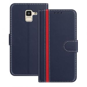 Ucikov Pochette en Cuir pour Samsung Galaxy J6 2018,Housse Protection &Eacute;tanche Incassable Rabat Premium Portefeuille Magn&eacute;tique Carte Bleue &Eacute;tui Coque pour Samsung Galaxy J6 2018,Bleu (Ucikov, neuf)