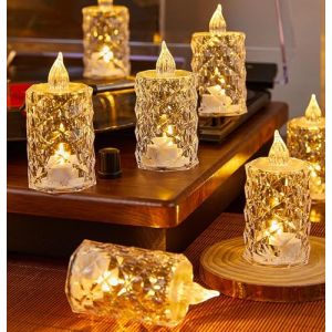 Bougie LED Flamme Vacillante, 12 Pi&egrave;ces Bougies LED Sans Flamme &agrave; Piles, Bougies Piliers LED &Eacute;tanches, Fausse Bougie &Eacute;lectrique pour No&euml;l, Thanksgiving, Mariage, Anniversaire, Halloween (kateluo, neuf)