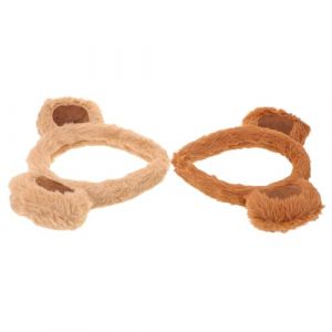 ifundom Lot de 2 Serrage-T&ecirc;tes Oreilles D&rsquo;Ours Brun en Tissu Doux Serrage-T&ecirc;te Oreilles D&rsquo;Animal Mignon pour Cosplay F&ecirc;te et D&eacute;guisement Accessoires L&eacute;gers et Confortables pour Filles (Tabitha Tam, neuf)