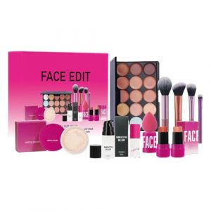 Kit de maquillage pour d&eacute;butants, kit de maquillage des yeux et du visage,Palette de fards &agrave; paupi&egrave;res de maquillage professionnel | Ensemble de maquillage, b&acirc;ton de rougissement en poudre l&acirc;che, kit (Zhaotaia, neuf)