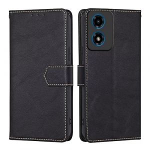 RankOne Coque pour Motorola Moto E14 / G04S / G04 / G24 / G24 Power (6.5" inches), Coque Etui Protection Housse Premium en Cuir PU - Le Noir (Rankone, neuf)