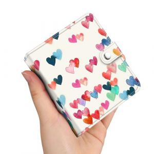 FINTIE Mini Album Photo 3.5 x 4.25 Pouces (8.9 x 10.8 cm) - 52 Photoe (26 Pages) pour Polaroid i-Type/600/SX-70 et Fujifilm Instax Wide etc, Coeurs Pluie (Fintie EU, neuf)