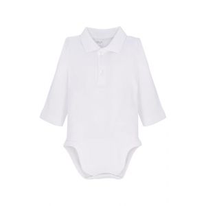 Ellepi Body Col Polo Manches Longues Chaud Coton B&eacute;b&eacute;, Col Haut, Taille B&eacute;b&eacute; Enfant Mois Ans Blanc Cr&egrave;me Gris Rouge Bleu Bleu, Blanc, 24 mois (Bo.MA., neuf)