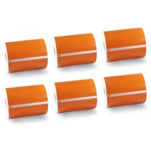 BETCKEY - 6 Rouleaux &Eacute;tiquette couleur Compatible avec DYMO S0904980, 104mm x 159mm, 1320 &Eacute;tiquettes de Transport(Orange) Pour DYMO LabelWriter 450, 4XL, NON Pour 550 ou 5XL (BETCKEY-EU, neuf)