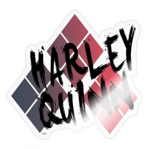 Spreadshirt Harley Quinn Losange Noir Logo BD Film DC Comics Autocollant/Sticker, 10 x 10 cm, brillant transparent (Spreadshirt France, neuf)