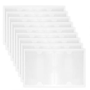 36 Pièces 10 x 6 cm Pochettes Adhésives Transparentes pour Étiquettes, Carte de visite autocollante, Porte etiquette adhesif, Porte Cartes Auto Adhésifs en PVC, Résistantes à l'Eau et à la Poussière (YuShangMei, neuf)