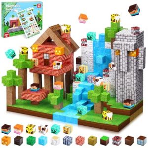 150 Pi&egrave;ces Construction Magnetique Enfant Cube Magn&eacute;tique, Blocs Construction Magn&eacute;tiques, Jeu Aimant Magnetic avec Jeux Aimants Magnetique, Jouet &Eacute;ducatif Montessori pour Enfants 3 4 5 6 7 8 9 10 Ans (Argacom O&Uuml;, neuf)