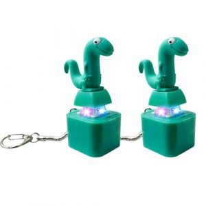 Porte-cl&eacute;s grenouille avec bouton sonore, porte-cl&eacute;s l&eacute;zard pour enfants avec lumi&egrave;res color&eacute;es et bouton sonore, porte-cl&eacute;s petit canard jaune, anneau de cl&eacute; amusant pour voiture pour la r&eacute;duction du (yjxian, neuf)